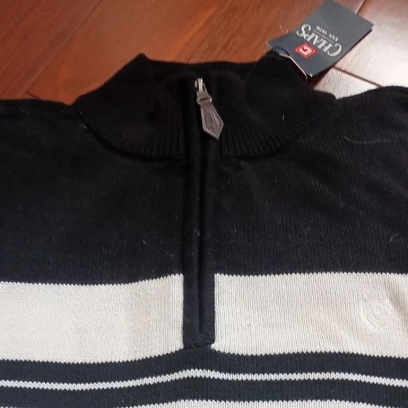 NWT Chaps XLT Men's Sweater in Black and White - Picture 3 of 6